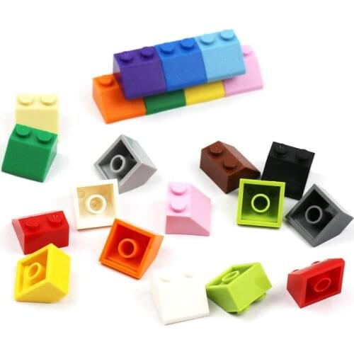 50 pieces DIY Educational Building Block Bricks Roof Tile 2 x 2 3039 Assembles Particles Kids MOC Toys Bricks Slope 45° 2 x 2