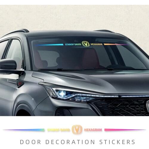 Car Laser Stickers For CHANGAN CS15 CS35 55 CS95 Auto Vinyl Film Door front glass sticker Creative Reflective Decoration Decal