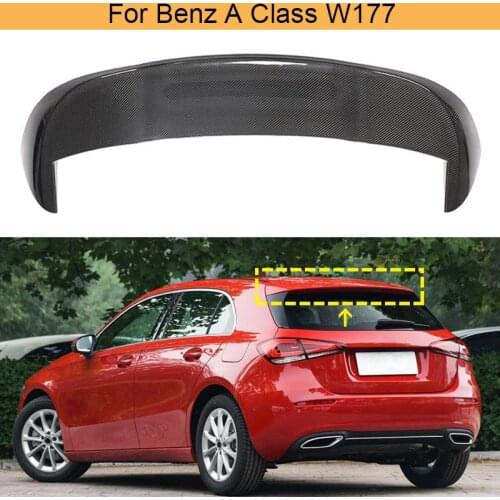 Car Rear Roof Spoiler Window Wing For Mercedes-Benz A Class W177 A35 AMG A260 2019 - 2021 Rear Roof Spoiler Wing Carbon Fiber