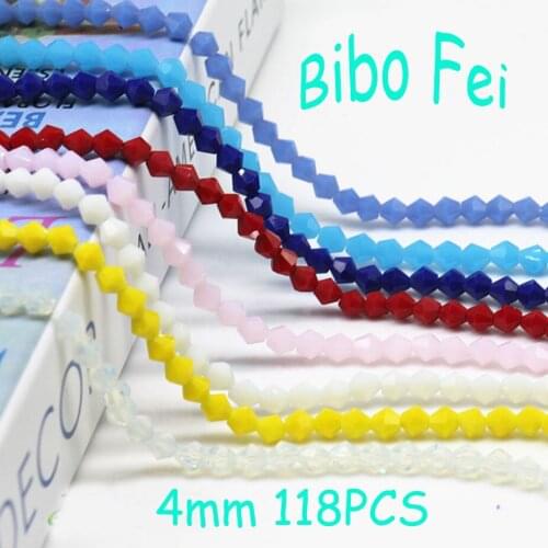 Free Shipping multi color 4mm 118PCS Czech Glass crystal beads,Bicone crystal beads, bracelet necklace Jewelry Making