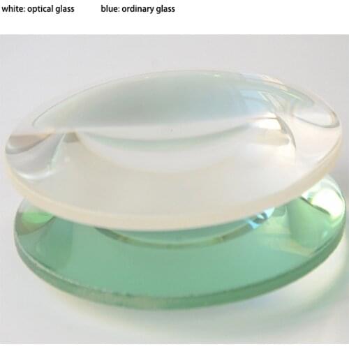 1piece 127mm Big Magnifying Glass Lens 5X Desktop Magnifier Replace Lens White Blue Glass Double Convex Lens