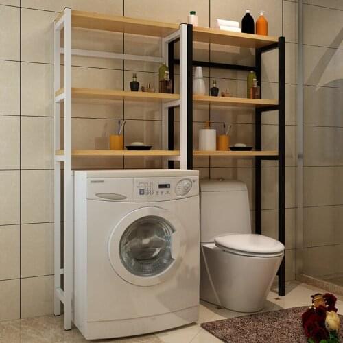 Household Floor Toilet Storage Bathroom Toilet Rack Toilet Storage Rack Washing Machine Toilet Storage Rack Hexagon Shelf