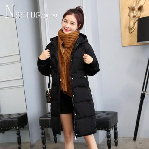 Black Yellow Blue Colors M-3XL Plus Size Women Parkas Long Style Hooded Female Jacket