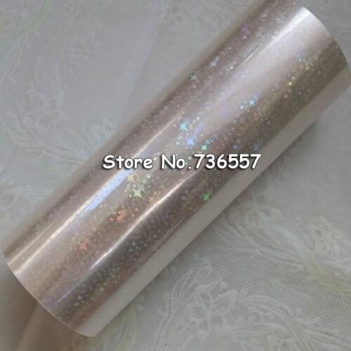 Holographic foil transparent foil Y04 hot stamping for paper or plastic 16cm x120m Shattered Glass