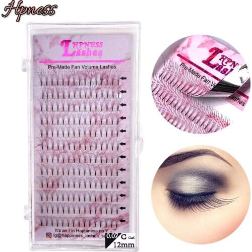 Premade Wide Fans 3d/4d/5d Short Stem Russian Volume Professional Eyelash Extensions Faux Mink Eye Lashes 100% Hand-made Salon
