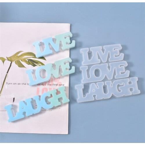 Crystal High Mirror English Letters Silicone Mold Love Shape Room Listing Handmade Jewelry Epoxy Resin Mold Diy Casting Mould