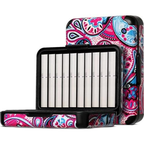 Paisley Leather Box For IQOS 3 DUO LIL Thin Cigarete Case Cirarette Portable Pocket Size Carrying Box