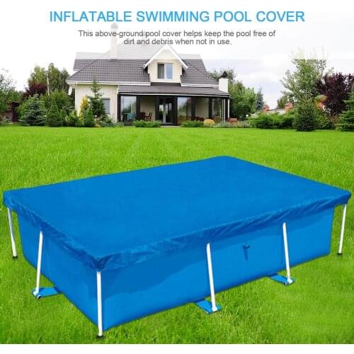 Swimming Pool Cover Rectangular Solar Summer Waterproof Pool Tub Dust Outdoor TarpaulinFrame Protector Accessory