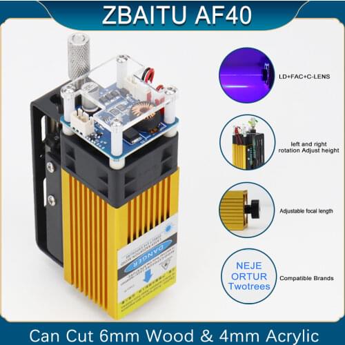 40W laser module, laser head, engraving cutting module, compatible MASTER/CNC machine. compressed spot technology