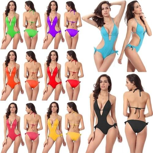 Hot Selling Womens One-Piece Swimsuit Wholesale Foam Cup Swimwear 2021 Sexy Suit Pool Beach Vacation Ladies Gift Bathing Wear
