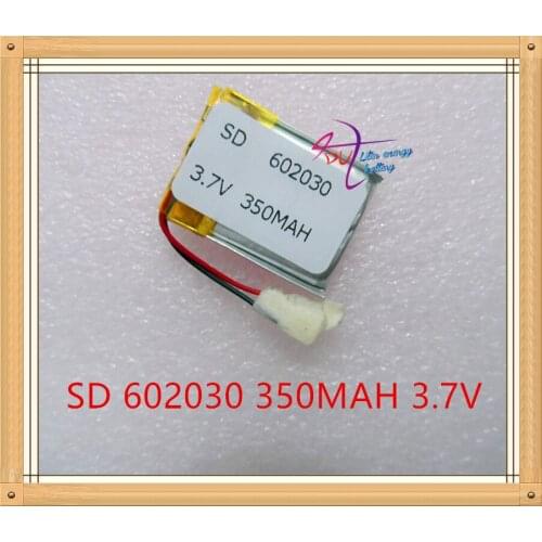 Liter energy battery 3.7V 602030 350mAh point reading pen recorder Wireless Flash shoe speakers sound