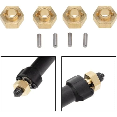 Lot 4 RC Metal 3mm Brass Hex Adapter for Axial SCX24 AXI00002 AXI00001 Crawler Replacement Parts