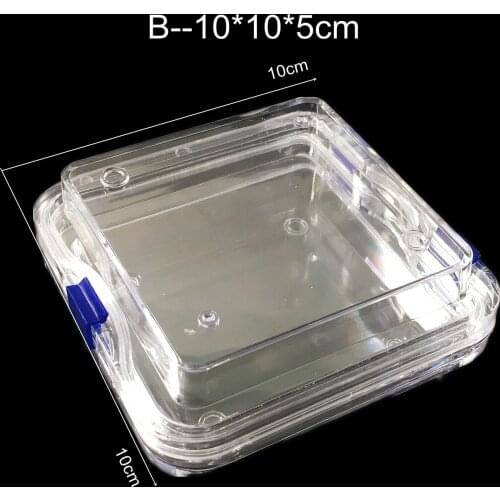 Hinged Display Box Jewelry Box Membrane Denture False Teeth Case 10X10X5cm