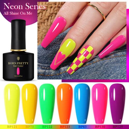 BORN PRETTY 10ml Gel Nail Polish Semi Permanent Autumn Winter Color Series Soak Off UV LED Glitter Nail Gel Need Matte Top Coat