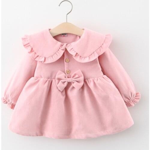 Baby Kid Girl Dress Spring Autumn Princess Dress Lovely Cotton Long-sleeved Girl Clothing Infant Baby Clothes