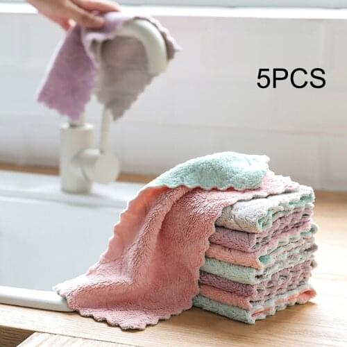 Water-absorbing Kitchen Dish Cloth Non-stick Oil Household Cleaning Cloth Home Washing Dish Cleaning Towel Kitchen Gadgets L3