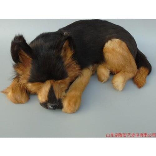 Big simulation sleeping dog polyethylene & furs wolfhound model about 40x14cm 207