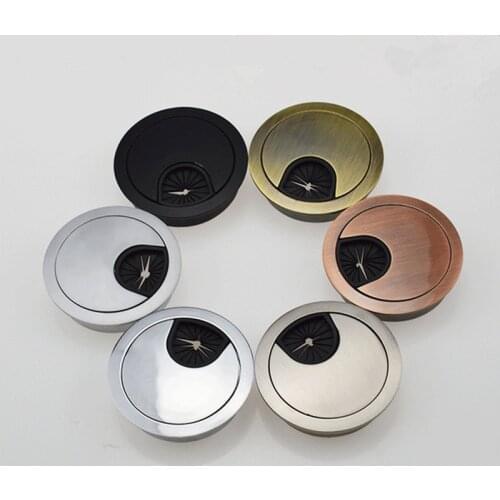 Zinc Alloy Wire Hole Cover Computer Desk Grommet Table Cable Outlet Port cable organizer furniture accessories