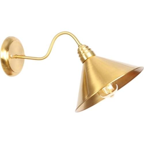 Retro Loft Style Copper Wall Sconce Edison Industrial Vintage LED Wall Lamp Bedroom Bedside Wall Light Lighting Lampara Pared