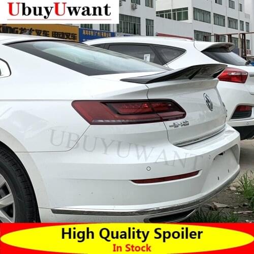 UbuyUwant Fit For Volkswagen ARTEON CC 2019 2020 Spoiler FRP/Carbon Fiber Exterior Car Rear Tail Wing Trunk Lip Spoiler R Style