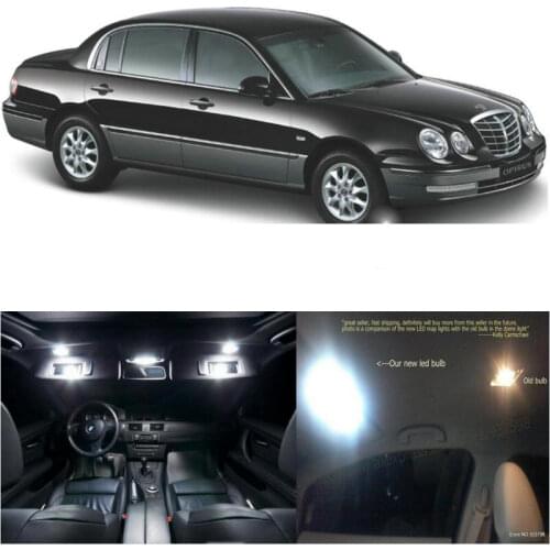 LED Interior Car Lights For kia opirus spherical room dome map reading foot door lamp error free 11pc