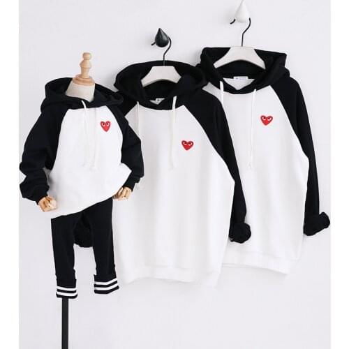 Fashion Brand Father/Mother/kid Hoodies Sport Family Look Clothing Hooded Tops Fall Family Matching Outfits Sweatshirts Clothes