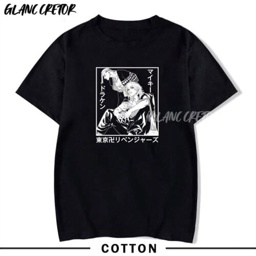 Hip Hop Streetwear T-shirt oversized tee Harajuku 2021 Tokyo Revengers Funny Cartoon T Shirt Men Anime T-shirt Graphic Tshirt