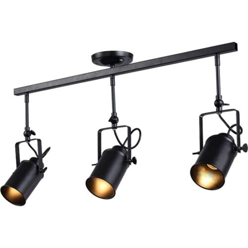 Vintage Iron Loft Industrial Spotlights Adjustable Pendant Light Clothing Store Lighting Coffee House Bar Mall Shop Pendant Lamp