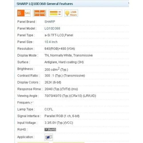 10.4 INCH Industrial LCD for FANUC machine A61L-0001-0168