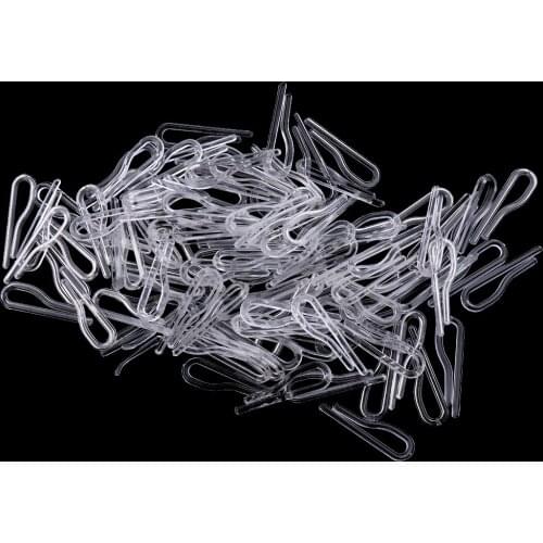 100Pieces Plastic Clear Shirt Collar Craft Trouser Peg Clips Packaging Supplies