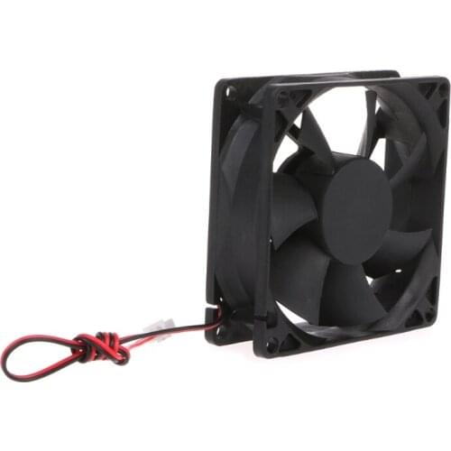 12V 2-Pin 80x80x25mm PC Computer CPU System Heatsink Brushless Cooling Fan 8025