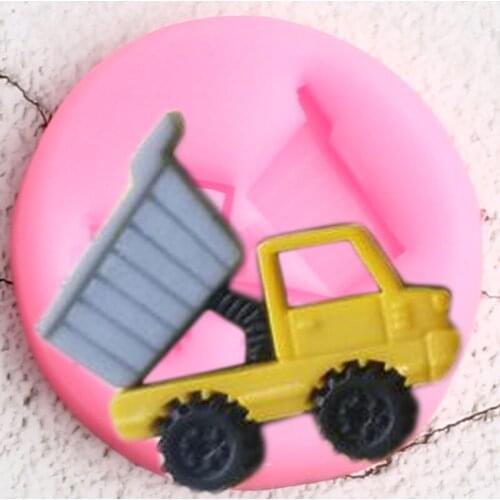 3D Dump Truck Silicone Mold DIY Baby Party Chocolate Baking Molds Cupcake Topper Fondant Cake Decorating Tools Candy Clay Moulds