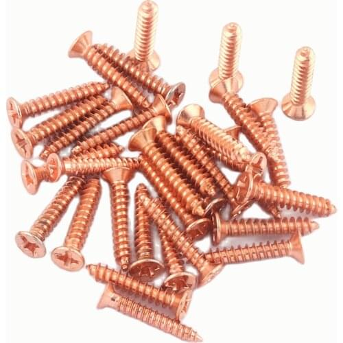 5mm Rose Gold Woodworking Screws Hinge Box Hardware Round Head Fastener Hinge Cupboard Cabinet Furniture Door Latch Decorative