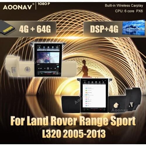 2 din Android car GPS radio multimedia player For Land Rover Range Sport L320 2005-2013 car Vertical GPS navigation DvD player