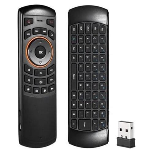 Mini 2.4GHz Wireless QWERTY Keyboard Air Mouse Handheld Remote Control 6 Gxes Gyroscope for Mini PC TV Box