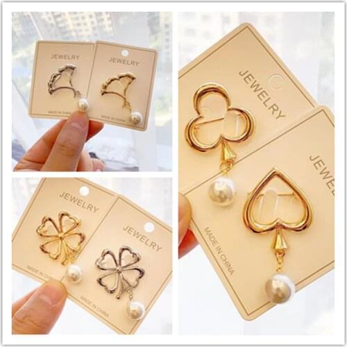 Pearl Brooch For Women Men Corsage Leaves Heart Fashion Pin Badge For Scarf Coat Bag Garment Decoration Jewelry Accessories