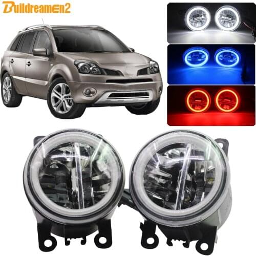Buildreamen2 Car 4000LM LED Fog Light Bulb Angel Eye Daytime Running Light H11 12V Accessories For Renault Koleos HY 2008-2015