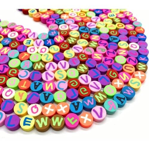 30pcs/lot 10mm Heart shape Beads Polymer Clay Beads Mixed Color Polymer Clay Spacer Beads For Jewelry Making DIY Bracelet