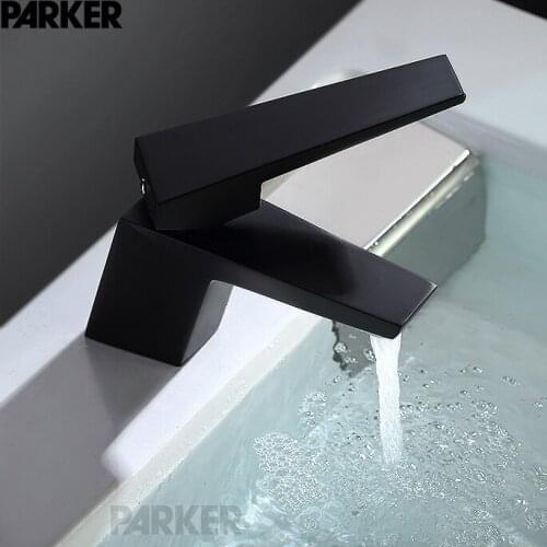 Black copper matte black hand basin faucet leading large single hole faucet in Contemporary German section