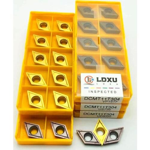 DCMT070204 DCMT11T304 DCMT11T308 Carbide Insert Internal Turning Tool CNC Tool 100% Turning Insert Steel Parts