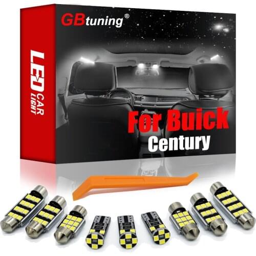 GBtuning Canbus LED 10PCS For Buick Century 1996-2005 Vehicle Dome Map Indoor Ceiling Trunk Bulb Interior Light Accessories Kit