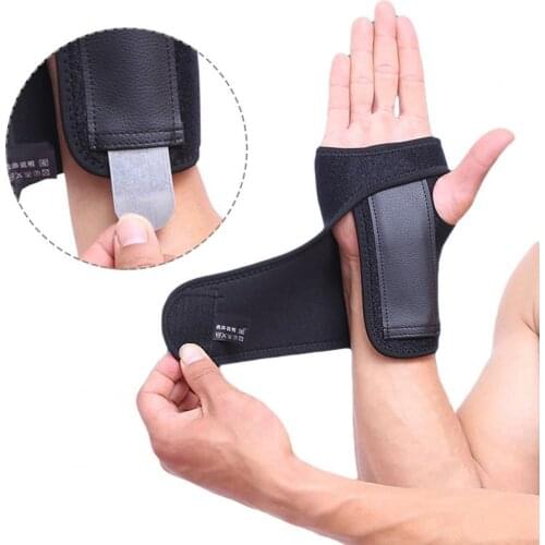 2Pcs Soft Outdoor Sports Adjustable Steel Splint Wrist Braces Supports Carpal Wristbands Protectors Sprain Hand Protection