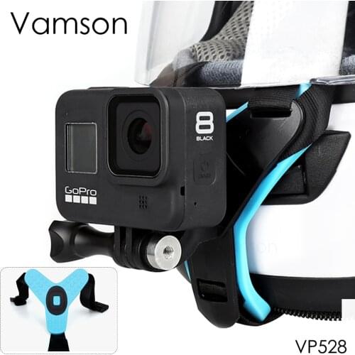 Vamson for GoPro Hero 9 8 7 5 Black/DJI OSMO Sports Camera Sports Camera Helmet Accessories Full Face Bracket Accessories VP528