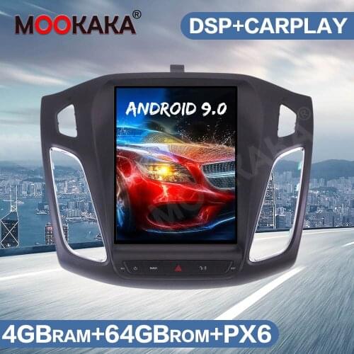 Tesla Style Android 9 64G Car GPS Navigation Radio For Ford Focus 2013-2017 Multimedia Player Car Stereo Head Unit Audio Screen