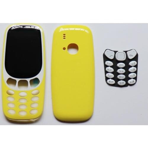 New Full Set Mobile Phone Housing Front Middle Frame + Battery Door +keyboard For Nokia 3310 Black White Red Yellow 2016 version