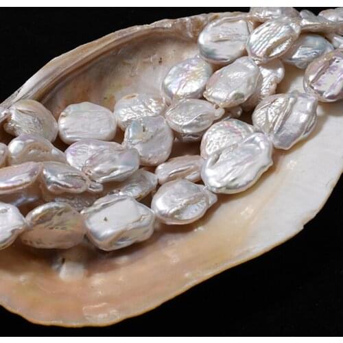 Baroque Pearls Choker Necklace 15mm Irregular Petal Shape Pearl Sandbeach Hyperbole Jewelry For DIY Double Strand