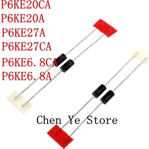 200PCS P6KE150CA P6KE7.5A P6KE7.5CA P6KE250A/P6KE250CA Transient Voltasge Suppressors TVS Diode P6KE DO-15 DIP 150V 7.5V 250V