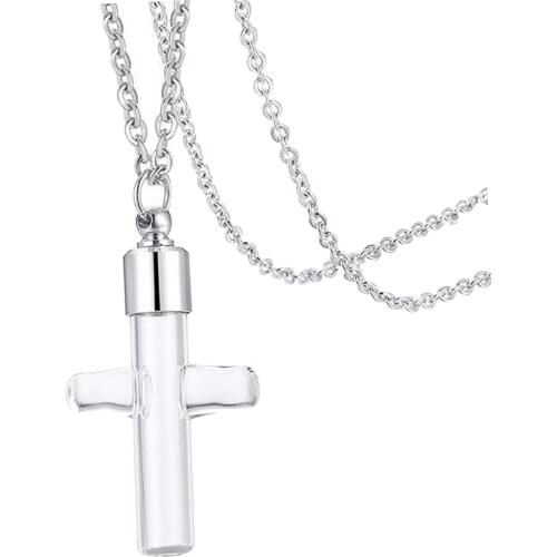 Charms Stainless Steel Openable Container Pendant Necklace Chain 23.62inch