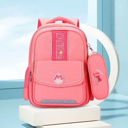 School style schoolbag pink girl grade 1-6 backpack source manufacturer wholesale childrens schoolbag canvas backpack kids bags