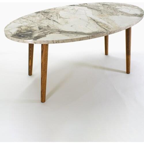 Modern Medium coffee table Wood Lathe Ellipse coffee tables table basse furniture living room table